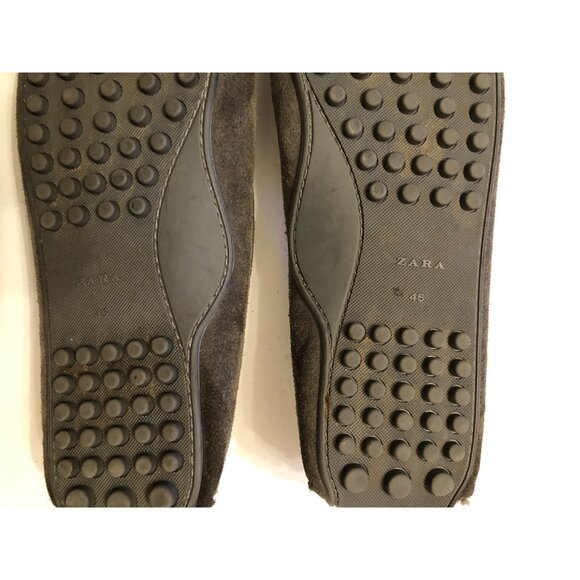 Zara men\'s gray leather suede slip on loafers size US:12 EU:45 main image 8